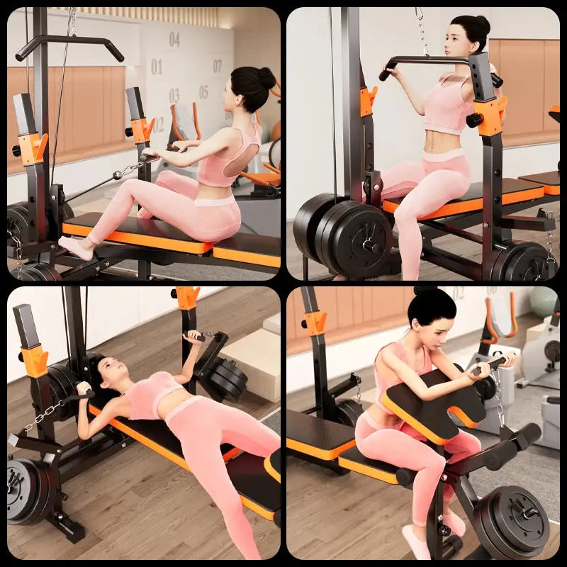 Multi-Functional Home Gym Bench Strength Training Equipment