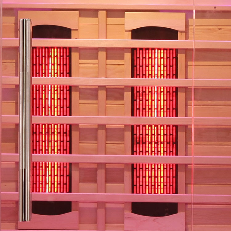 Blisspod, Venetian, Full Spectrum Indoor Premium Canadian Hemlock Low EMF Sauna (2 Person, 10 Heaters) With Chromotherapy & Reflexology