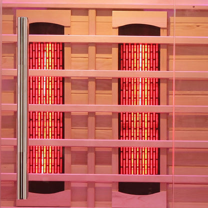 Blisspod, Venetian, Full Spectrum Indoor Premium Canadian Hemlock Low EMF Sauna (2 Person, 10 Heaters) With Chromotherapy & Reflexology