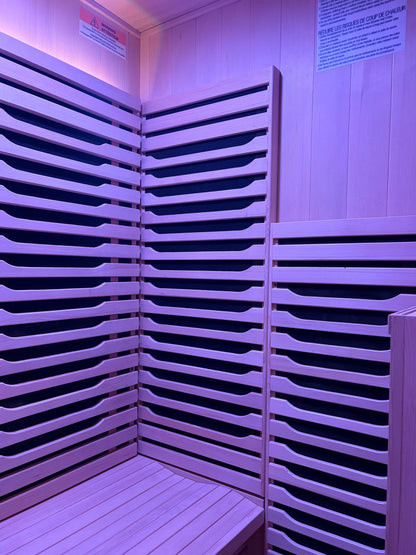 Blisspod, Milano, Full Spectrum Sauna, Canadian Hemlock Wood, Ultra Low EMF (2 Person) With 6 Heaters & Chromotherapy