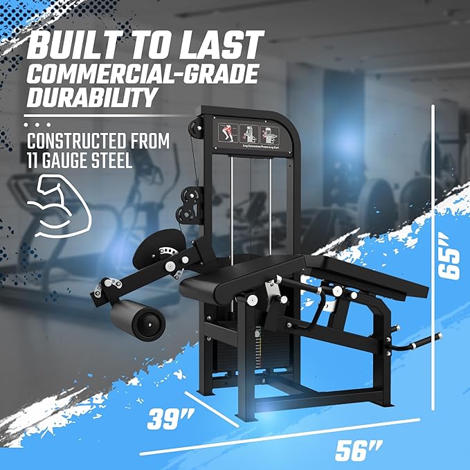Selectorized Leg Extension & Prone Leg Curl Combo with 250lb Weight Stack