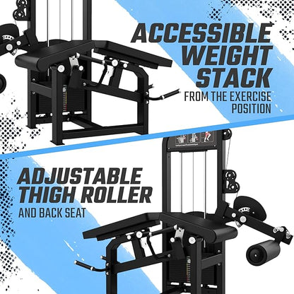 Selectorized Leg Extension & Prone Leg Curl Combo with 250lb Weight Stack
