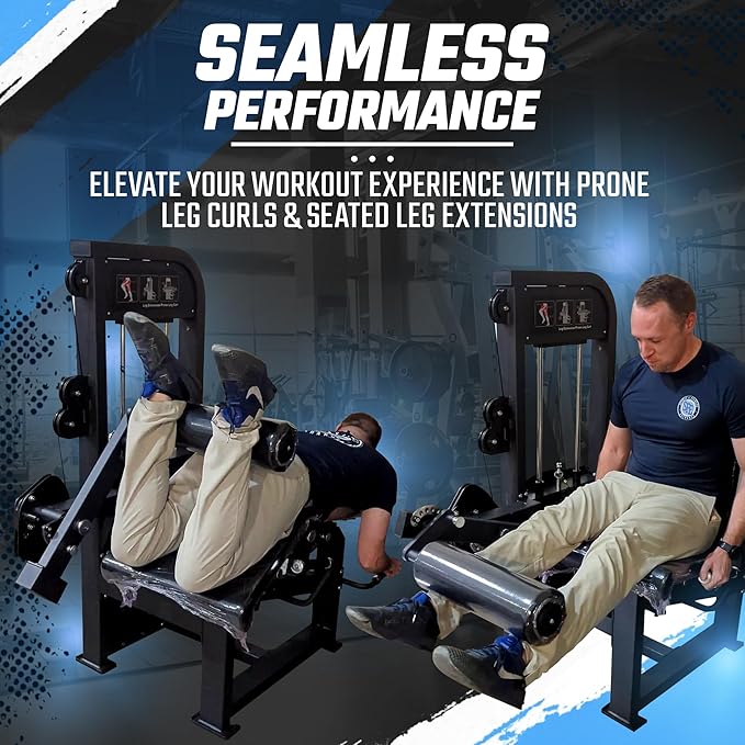 Selectorized Leg Extension & Prone Leg Curl Combo with 250lb Weight Stack
