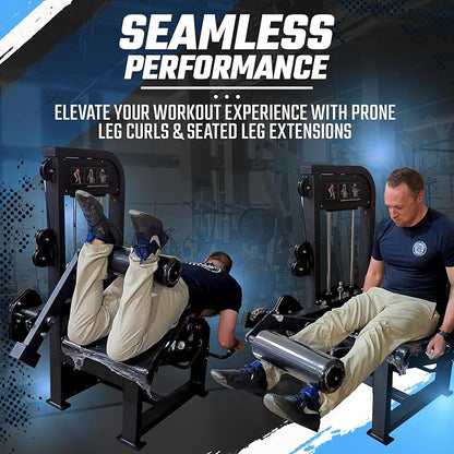 Selectorized Leg Extension & Prone Leg Curl Combo with 250lb Weight Stack