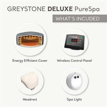 Greystone Deluxe 4 Person Inflatable Hot Tub With Wireless Control