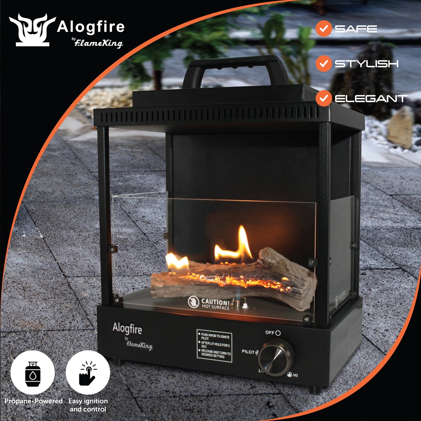 Portable Smokeless Propane Fireplace Heater for Indoor & Outdoor Ambiance and Warmth