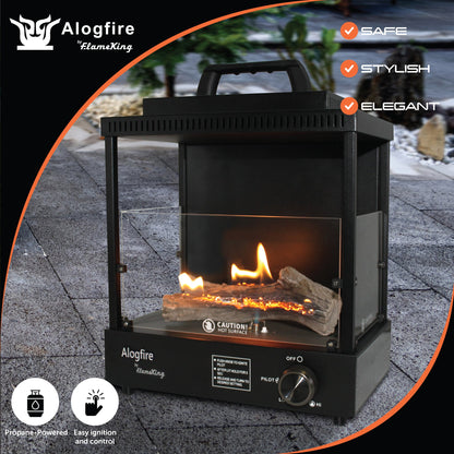 Portable Smokeless Propane Fireplace Heater for Indoor & Outdoor Ambiance and Warmth