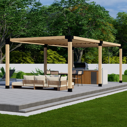 DIY Pergola Bracket Kit for Freestanding Pergola With Slatted Roof (Up to 24' x 12')
