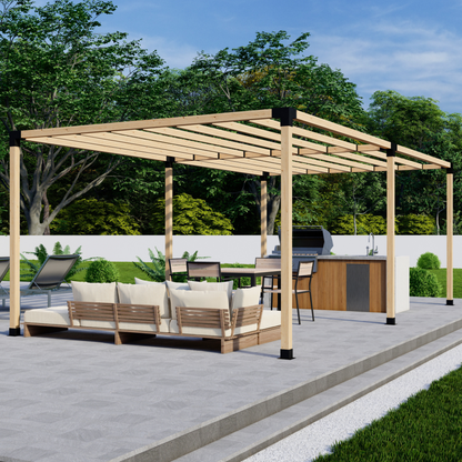 DIY Pergola Bracket Kit for Freestanding Pergola With Slatted Roof (Up to 24' x 12')