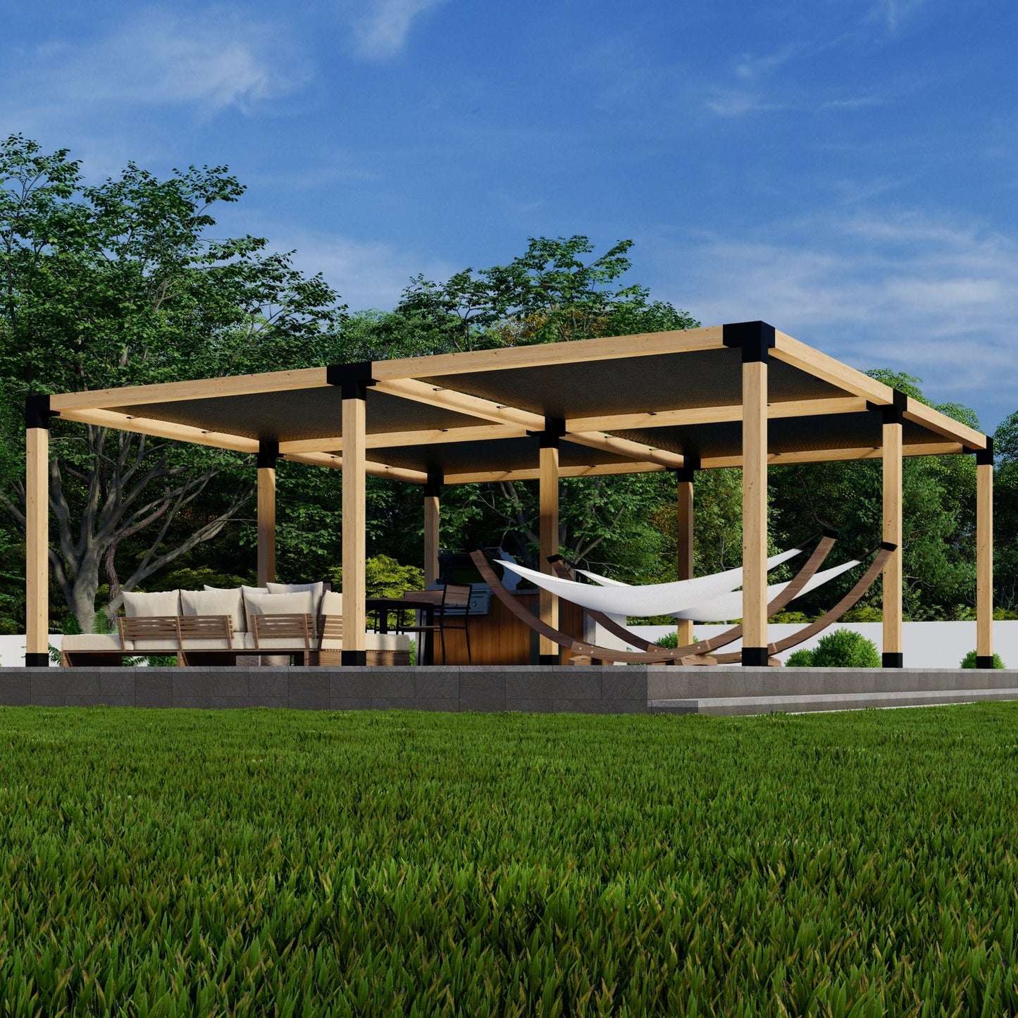 DIY Pergola Bracket Kit for Freestanding Pergola With Slatted Roof (Up to 24' x 24')
