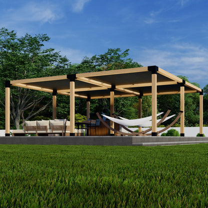 DIY Pergola Bracket Kit for Freestanding Pergola With Slatted Roof (Up to 24' x 24')