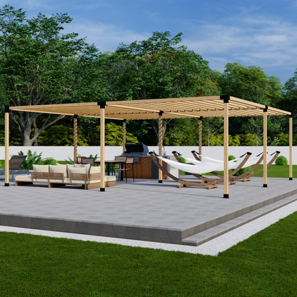 DIY Pergola Bracket Kit for Freestanding Pergola With Slatted Roof (Up to 24' x 24')