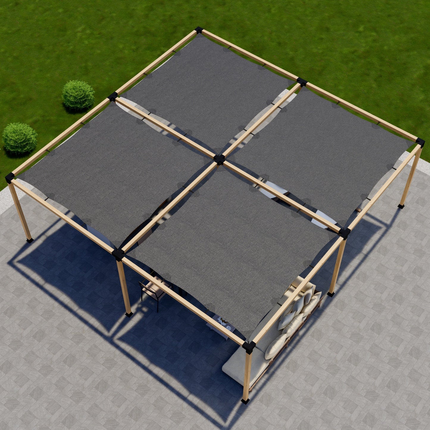 DIY Pergola Bracket Kit for Freestanding Pergola With Slatted Roof (Up to 24' x 24')