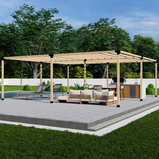DIY Pergola Bracket Kit for Freestanding Pergola With Slatted Roof (Up to 24' x 24')