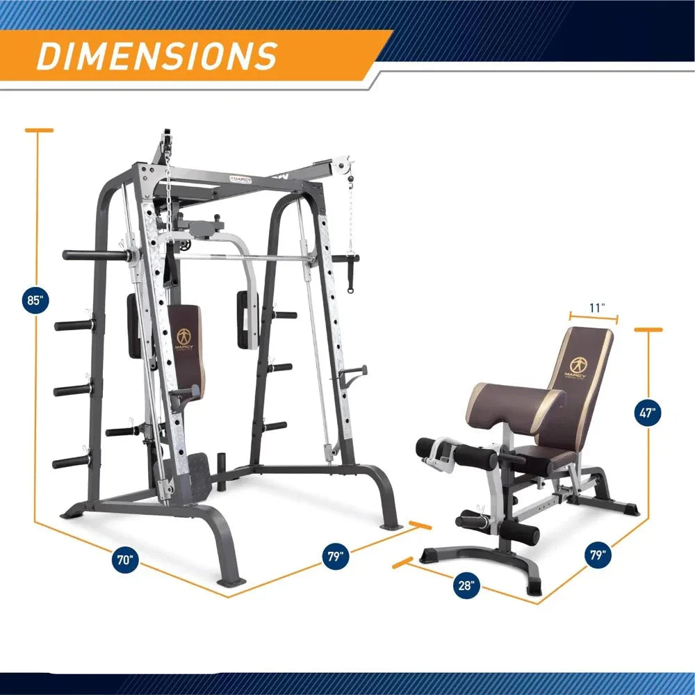 Home Gym Smith Cage with Leg Press Guide System