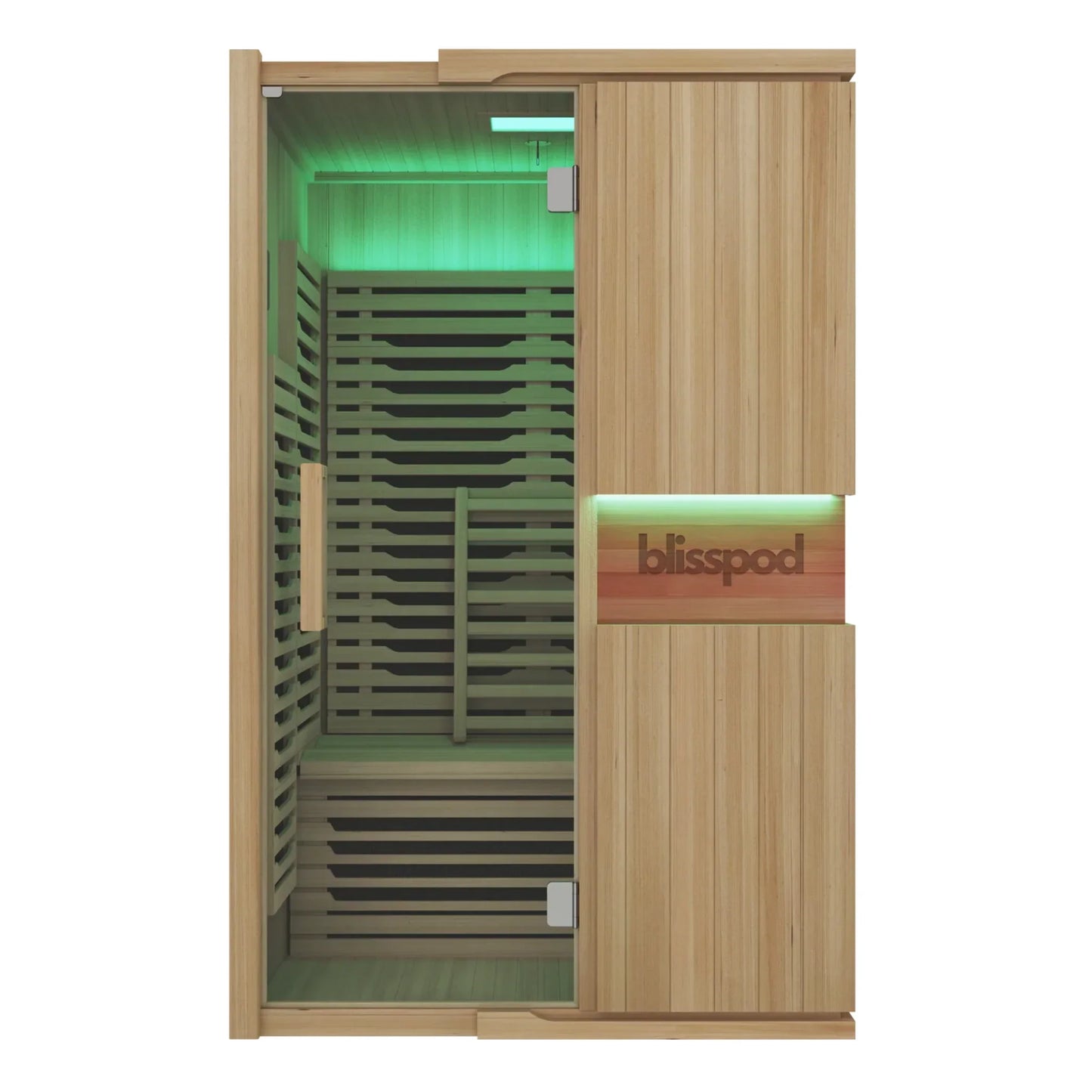 Blisspod, Milano, Full Spectrum Sauna, Canadian Hemlock Wood, Ultra Low EMF (2 Person) With 6 Heaters & Chromotherapy