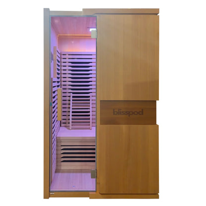 Blisspod, Milano, Full Spectrum Sauna, Canadian Hemlock Wood, Ultra Low EMF (2 Person) With 6 Heaters & Chromotherapy