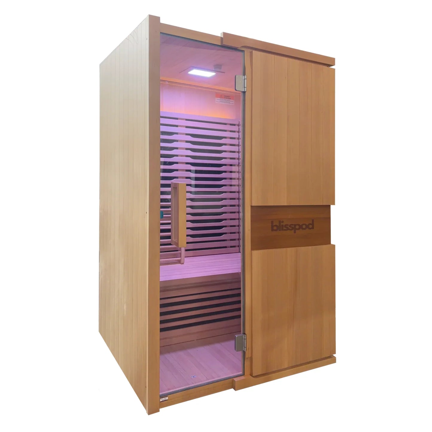 Blisspod, Milano, Full Spectrum Sauna, Canadian Hemlock Wood, Ultra Low EMF (2 Person) With 6 Heaters & Chromotherapy