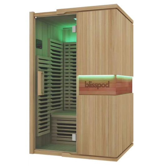 Blisspod, Milano, Full Spectrum Sauna, Canadian Hemlock Wood, Ultra Low EMF (2 Person) With 6 Heaters & Chromotherapy