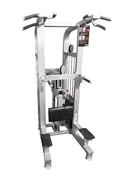 Dual Function Assisted Chin-Dip Combo Muscle D Fitness Adjustable Plate Selectorized