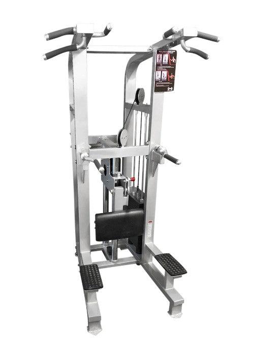 Dual Function Assisted Chin-Dip Combo Muscle D Fitness Adjustable Plate Selectorized