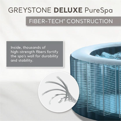 Greystone Deluxe 4 Person Inflatable Hot Tub With Wireless Control