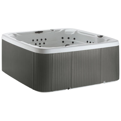 LS700DX Pillow Bundle - 7 Person, 90-Jet, 220-Volt, Arctic White/ Coastal Gray with Spa Pillows Included!