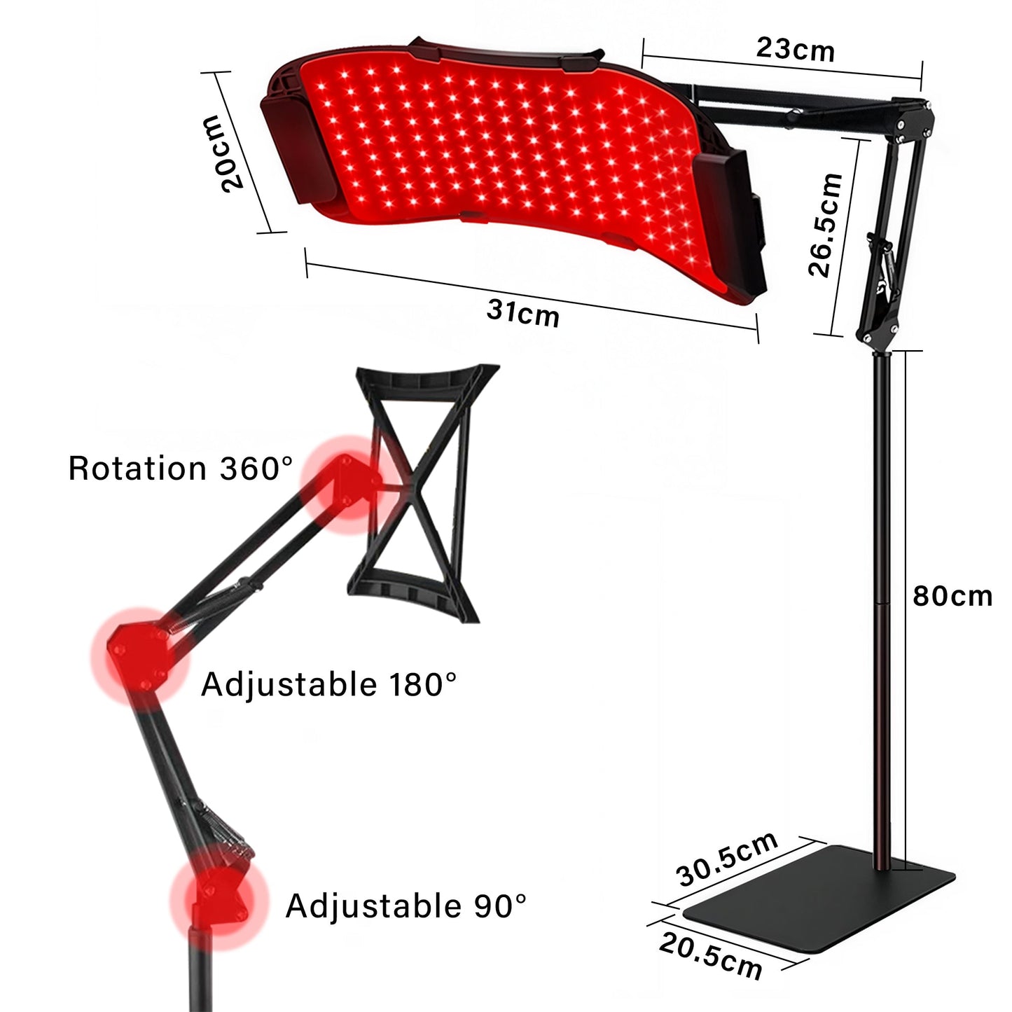 Flexible Five LED Light Therapy Lamp Panel