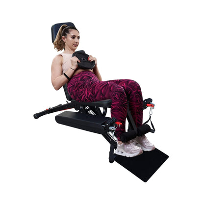 Rovix Foldable Multi-Functional Weight Bench for Full-Body Workouts with Resistance Bands, Footrest, and Leg Extender