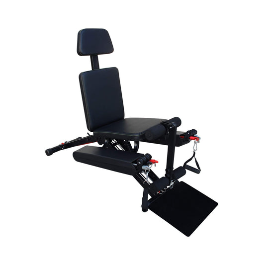 Rovix Foldable Multi-Functional Weight Bench for Full-Body Workouts with Resistance Bands, Footrest, and Leg Extender