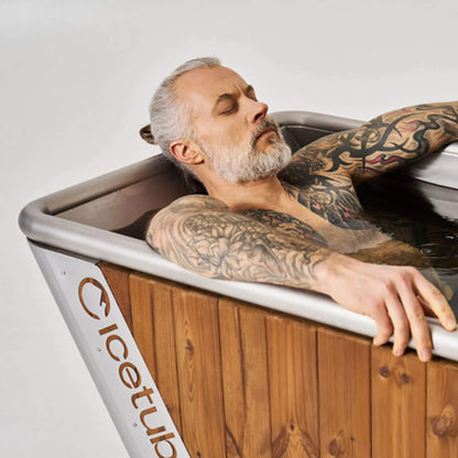 Icetubs IceBath Thermowood and Stainless Steel Cold Therapy Immersion Bath