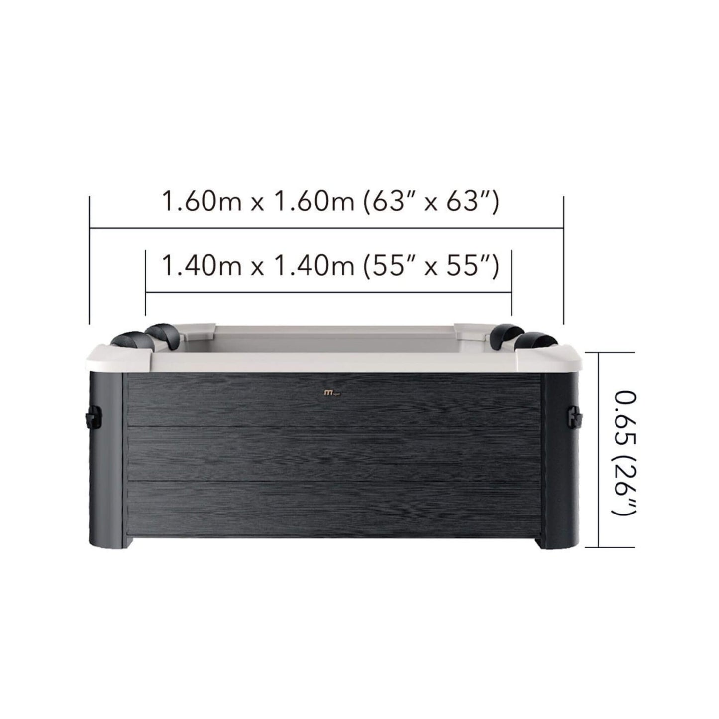 MSpa Oslo Supreme 6-Person Square Spa with LED Lights & App Control