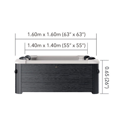 MSpa Oslo Supreme 6-Person Square Spa with LED Lights & App Control