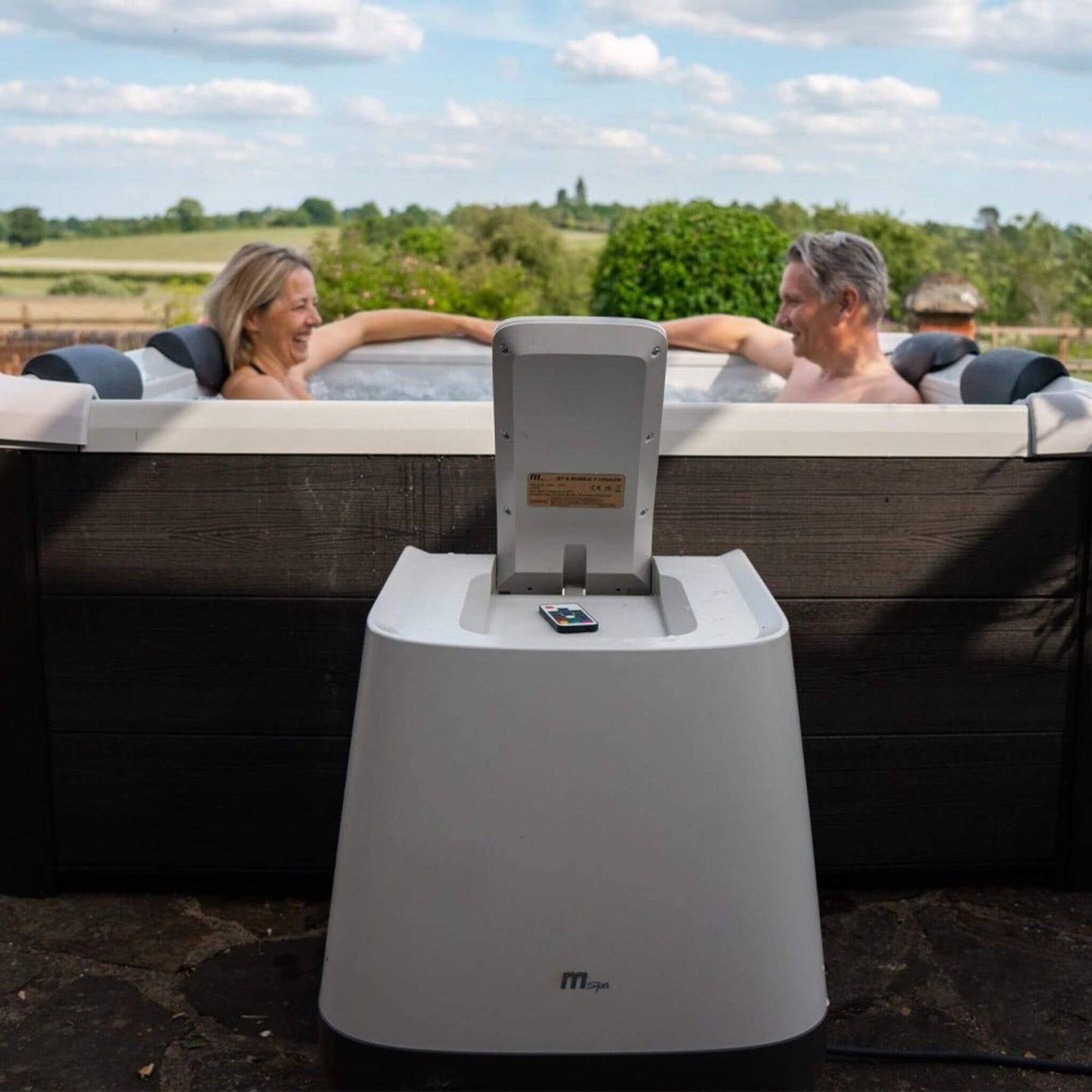 MSpa Oslo Supreme 6-Person Square Spa with LED Lights & App Control