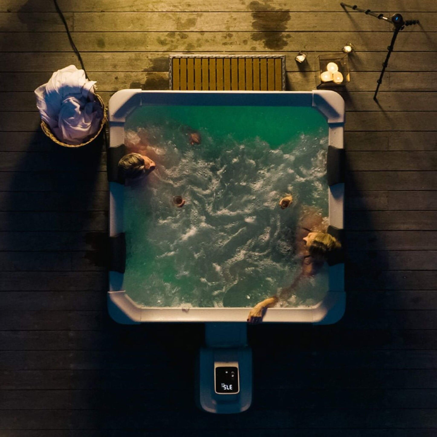 MSpa Oslo Supreme 6-Person Square Spa with LED Lights & App Control